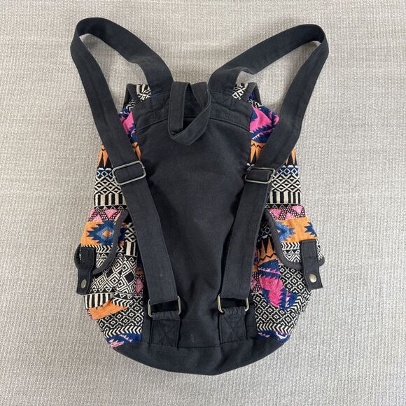 Colorful Southwestern Baja Backpack Beach Purse Hippie Boho Serape Medium Bag - Picture 6 of 9